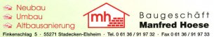 Bauunternehmer Rheinland-Pfalz: Baugesch&auml;ft Manfred Hoese e. K.