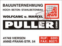 Bauunternehmer Nordrhein-Westfalen: Wolfgang u. Marcel Puller Bau GmbH